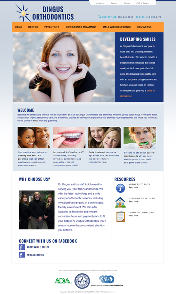 Dingus Orthodontics Website